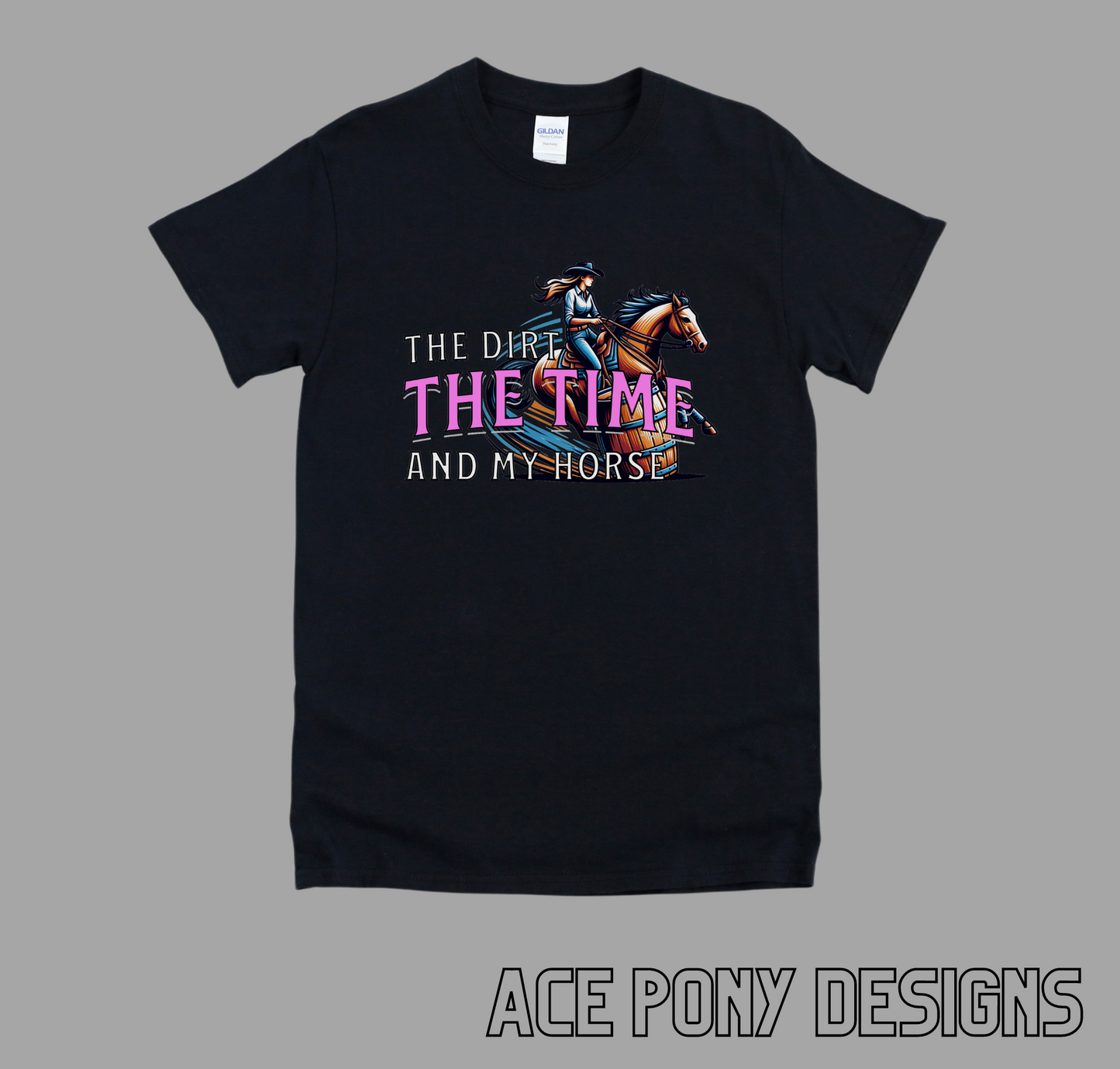 Barrel Racing Country Girl Adult T-Shirt