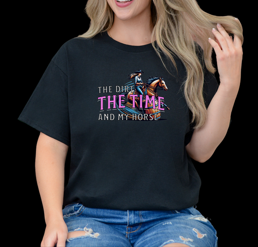 Barrel Racing Country Girl Adult T-Shirt