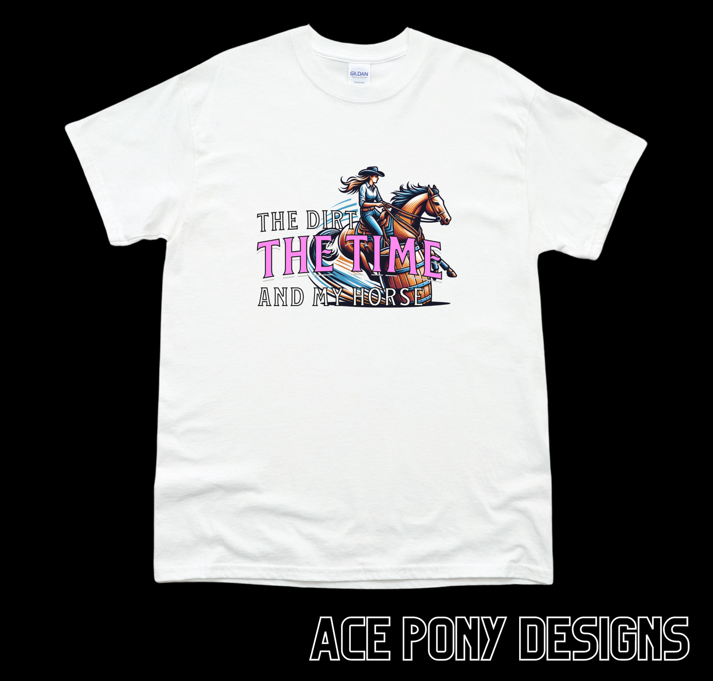 Barrel Racing Country Girl Adult T-Shirt