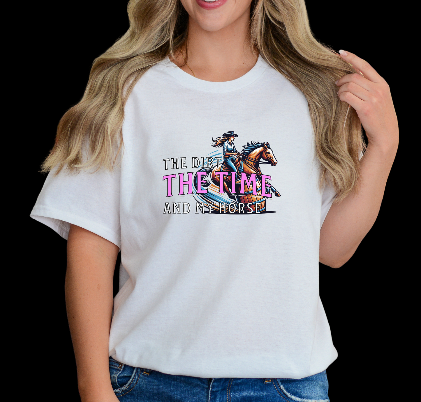Barrel Racing Country Girl Adult T-Shirt