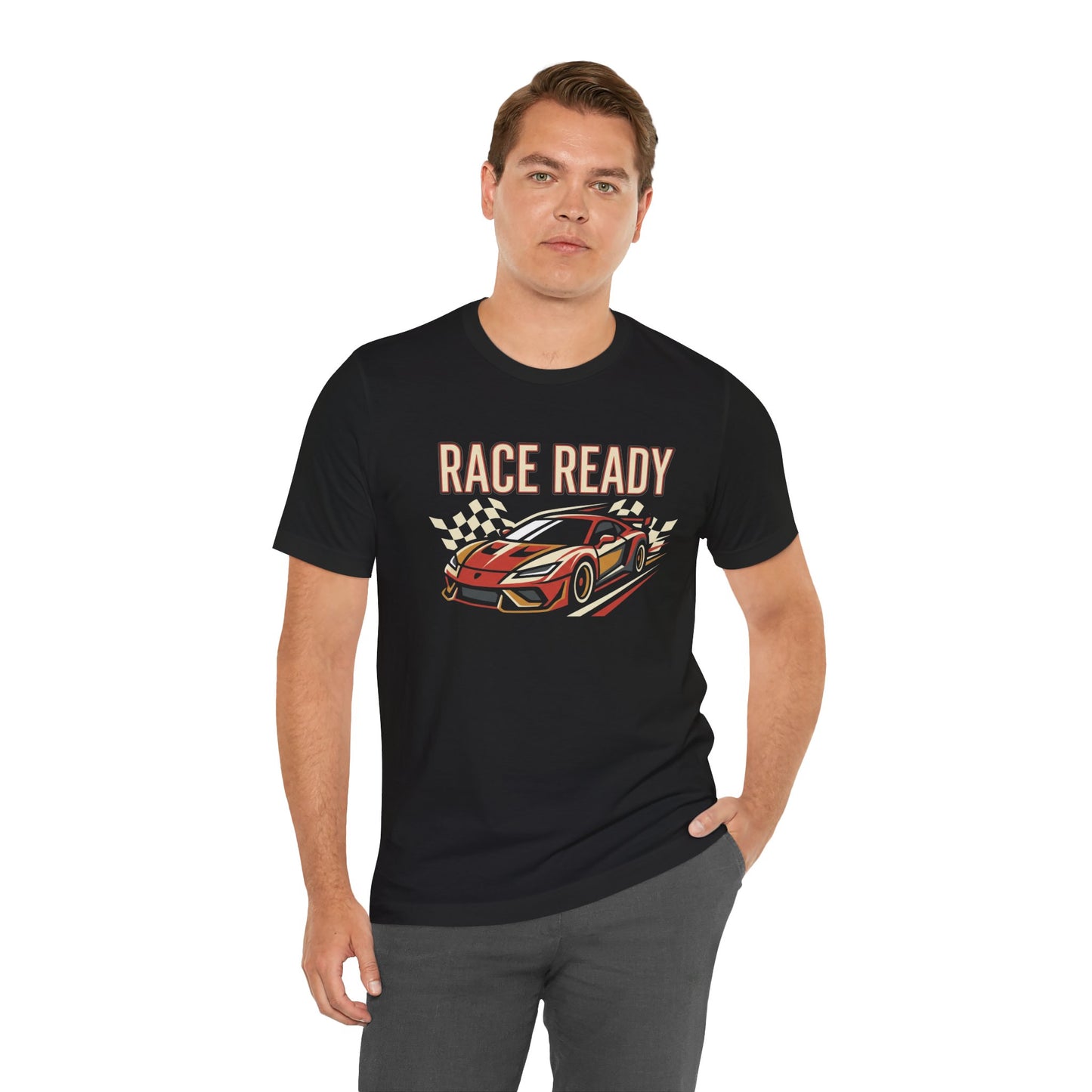 Race Ready Sports Car T-Shirt — Retro Racing Graphic Tee