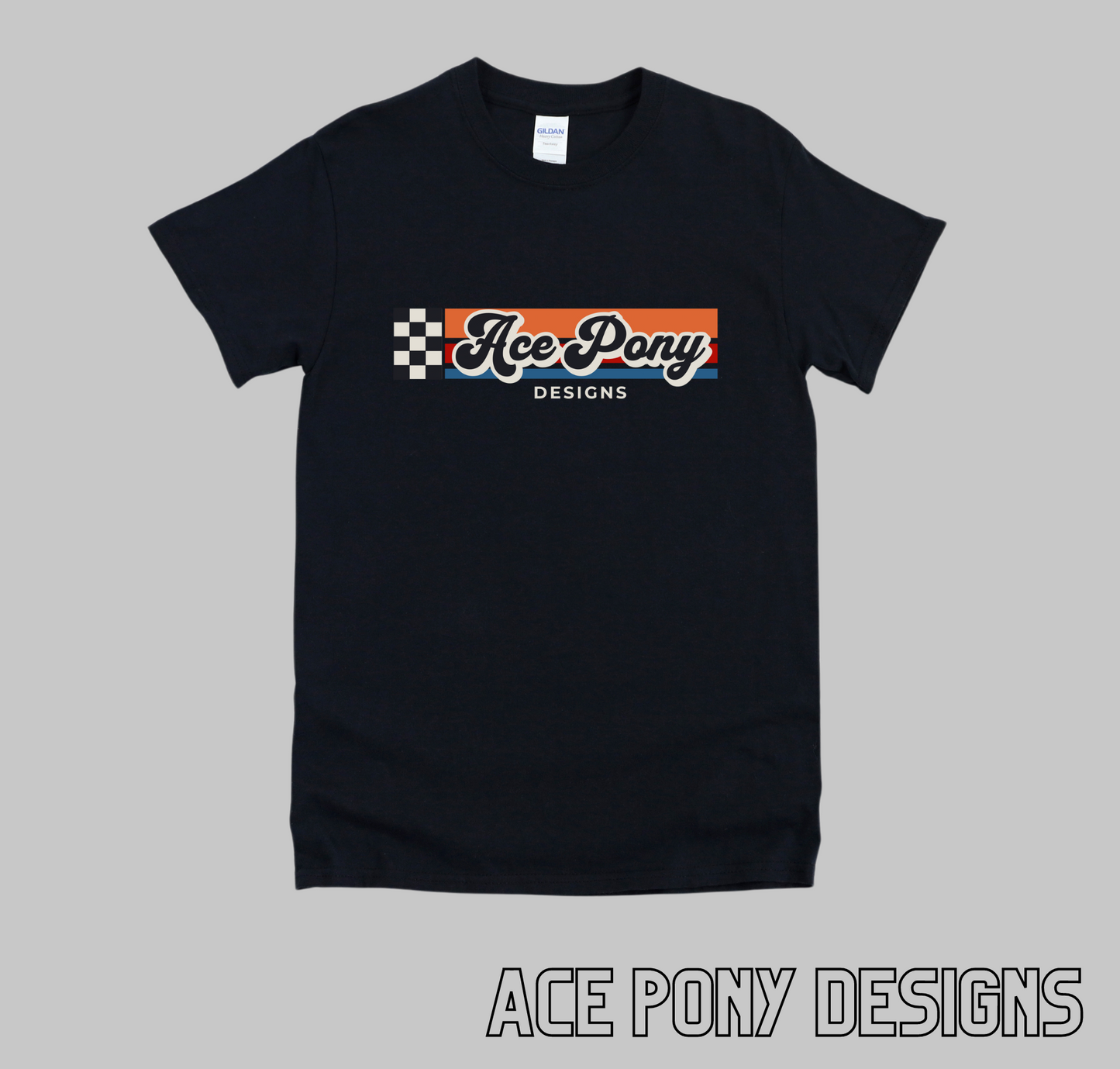 Ace Pony Designs Retro Adult T-Shirt