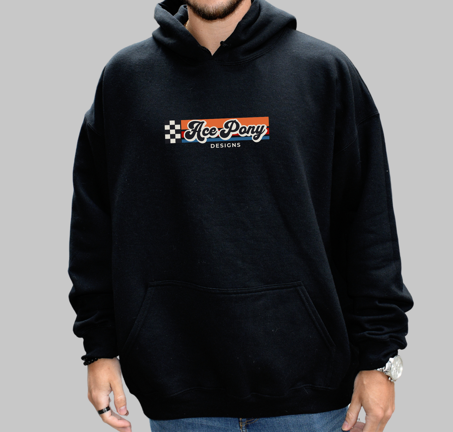 Ace Pony Designs Retro Adult Hoodie