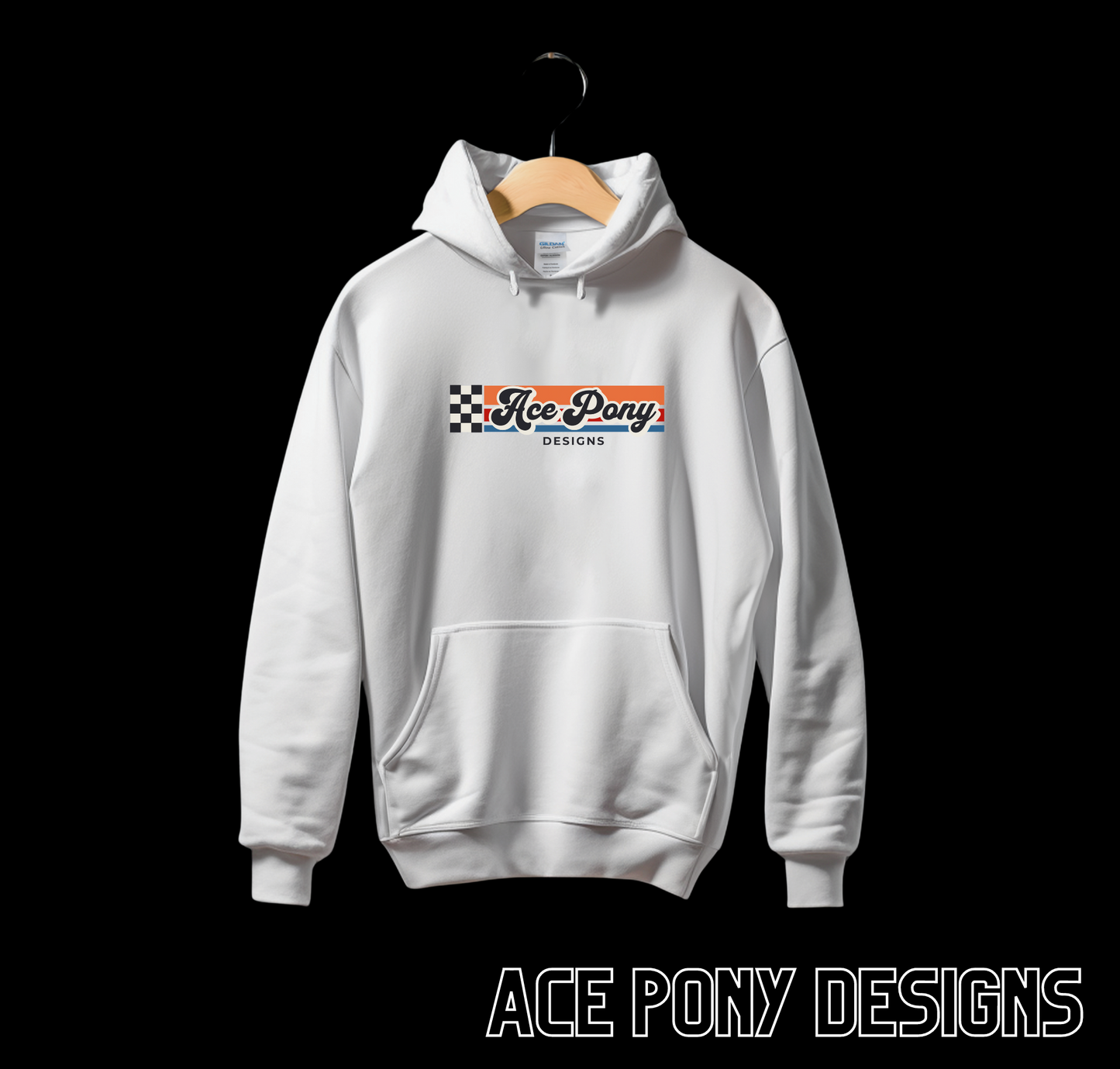 Ace Pony Designs Retro Adult Hoodie