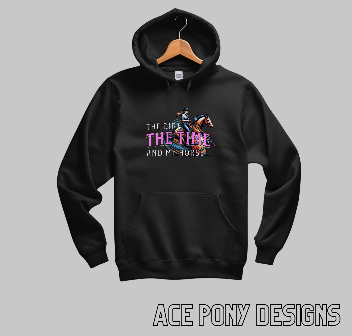 Barrel Racing Country Girl Adult Hoodie