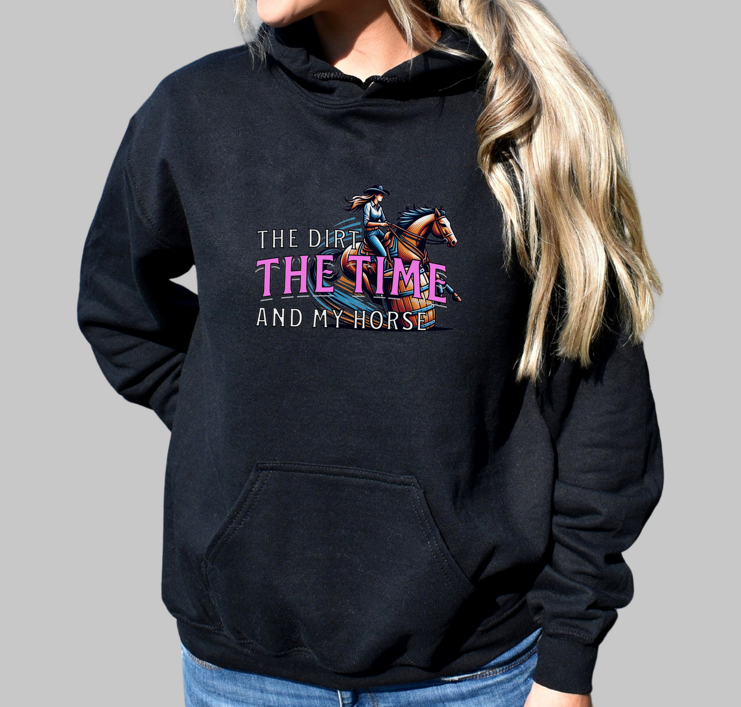 Barrel Racing Country Girl Adult Hoodie