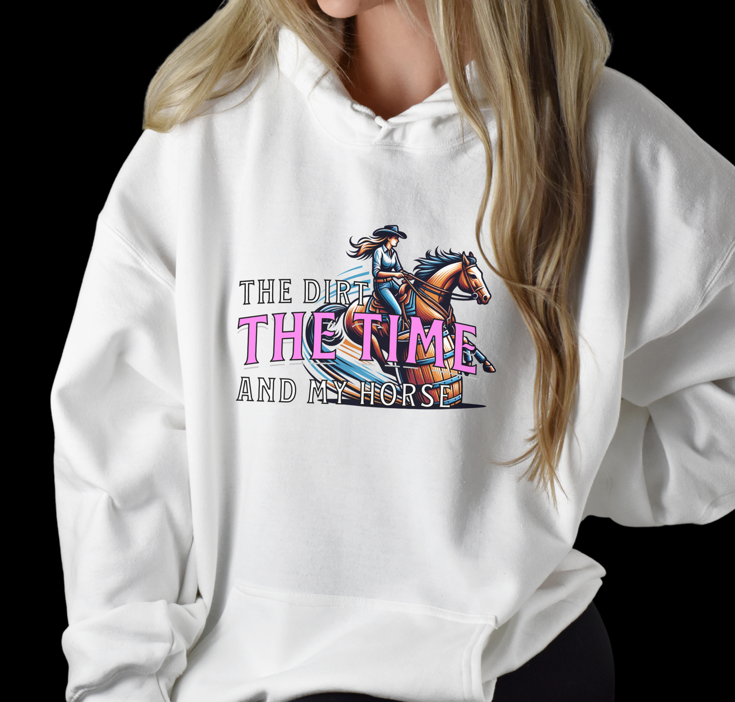 Barrel Racing Country Girl Adult Hoodie