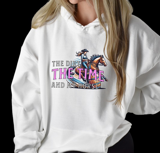 Barrel Racing Country Girl Adult Hoodie