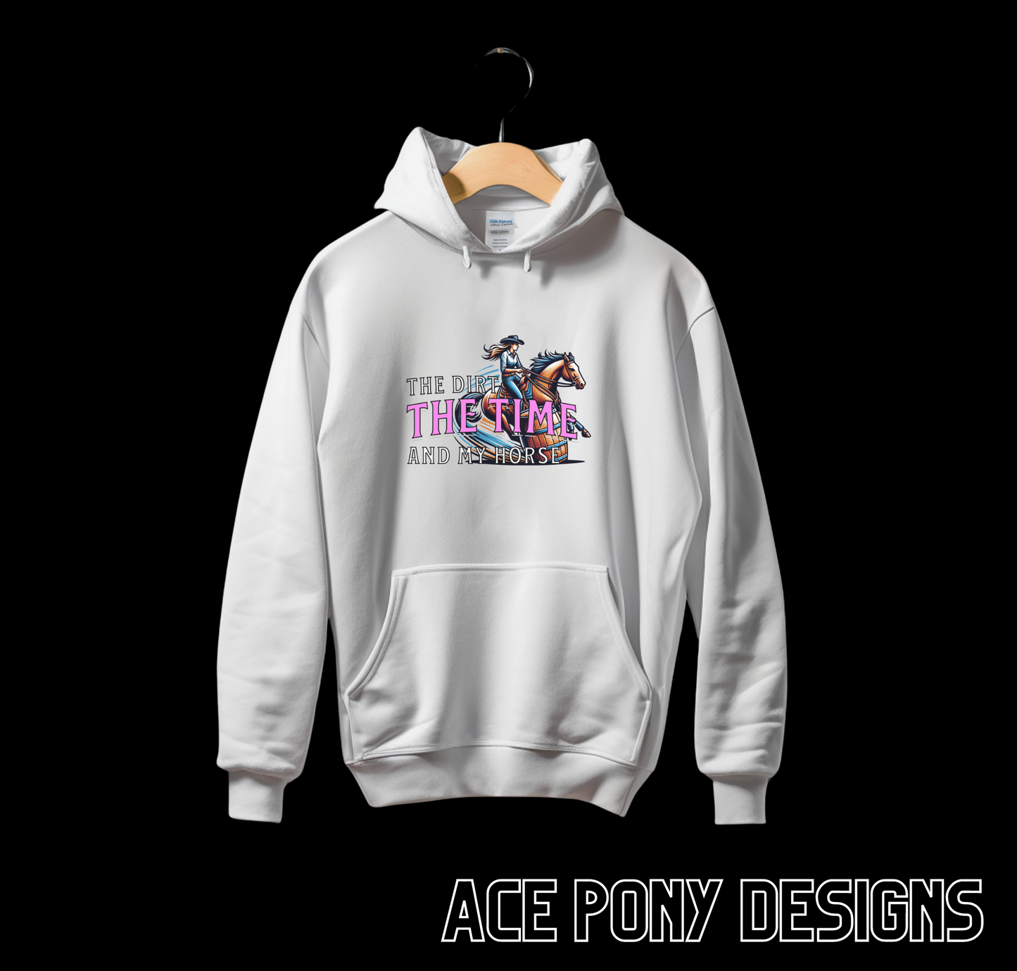 Barrel Racing Country Girl Adult Hoodie