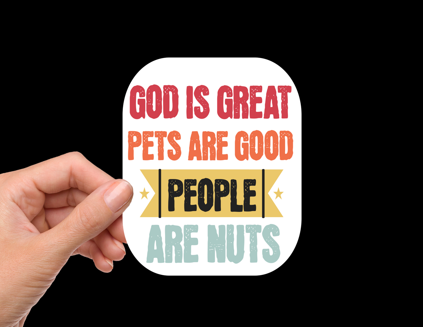 "People Are Nuts" Funny Bumper Sticker Decal