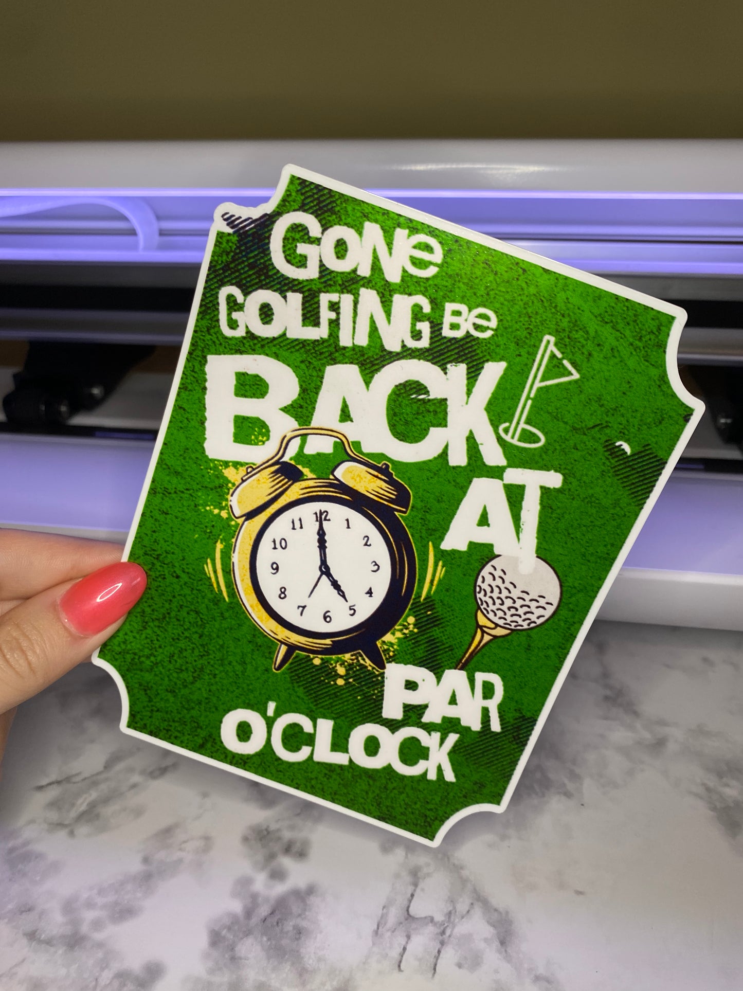 5' O Clock Somewhere Bumper Sticker Decal