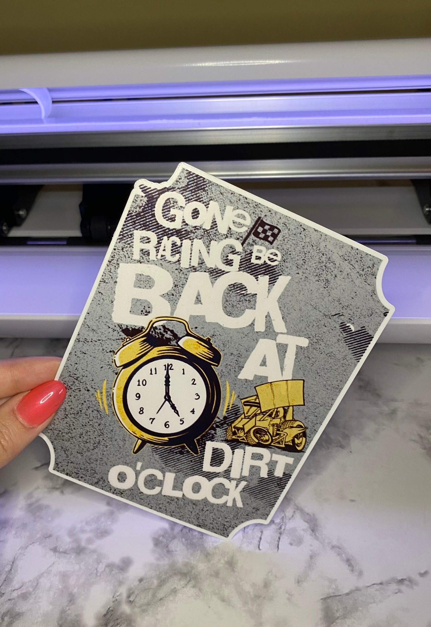 5' O Clock Somewhere Bumper Sticker Decal