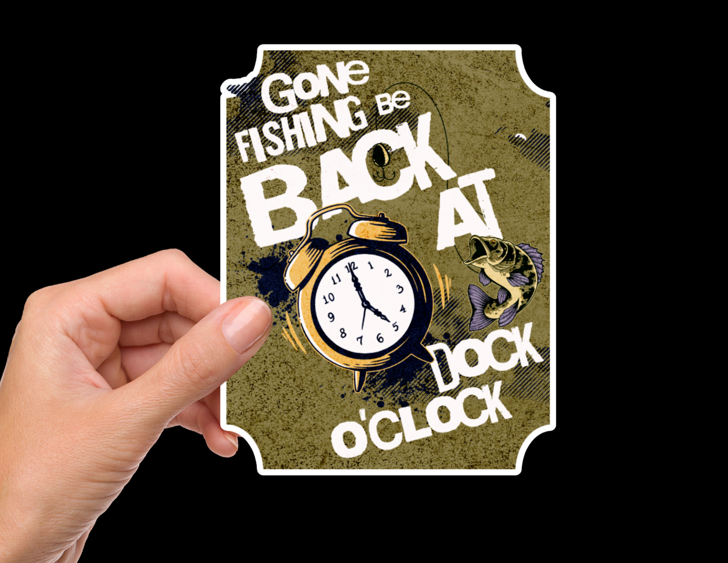 Gone Fishing Bumper Sticker Decal