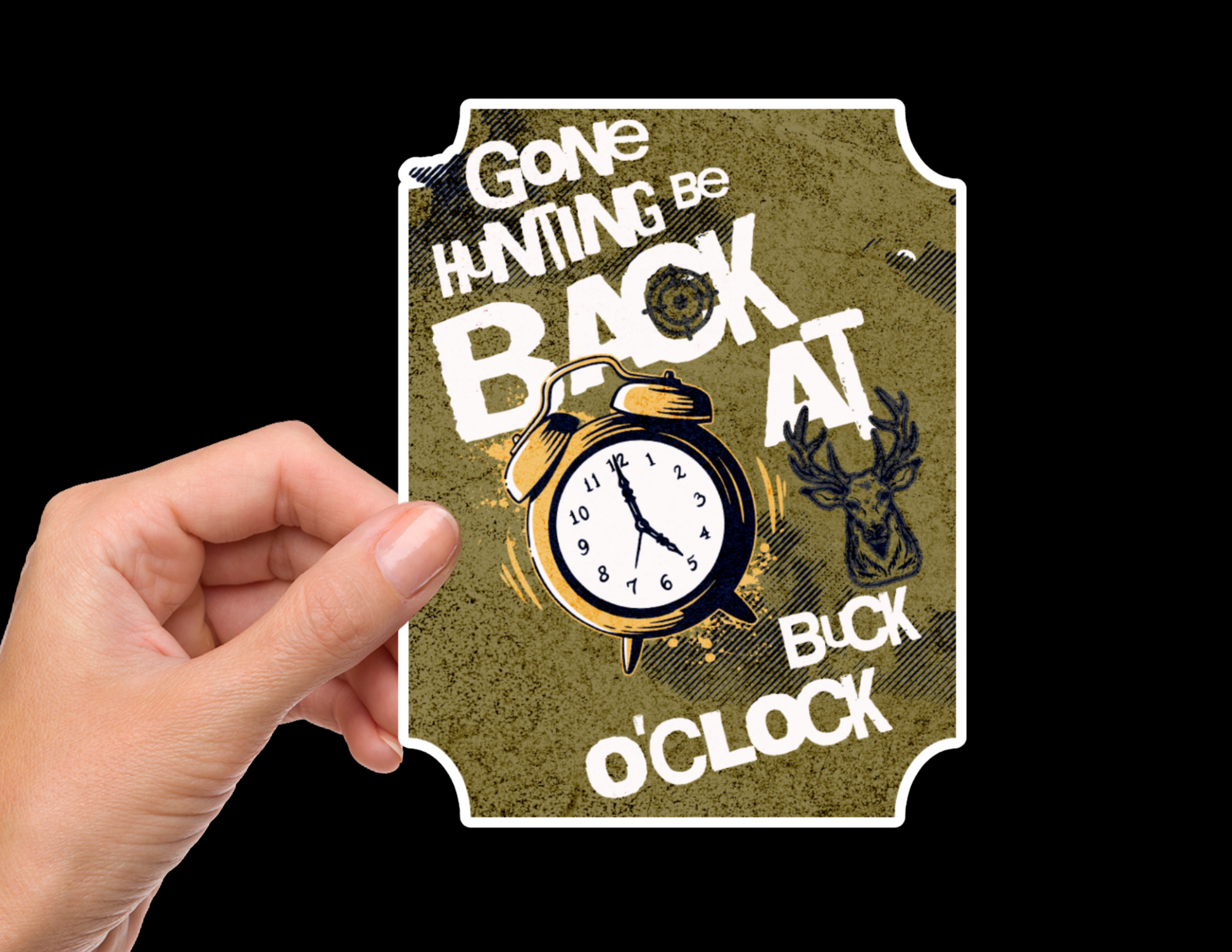 Gone Hunting Bumper Sticker Decal