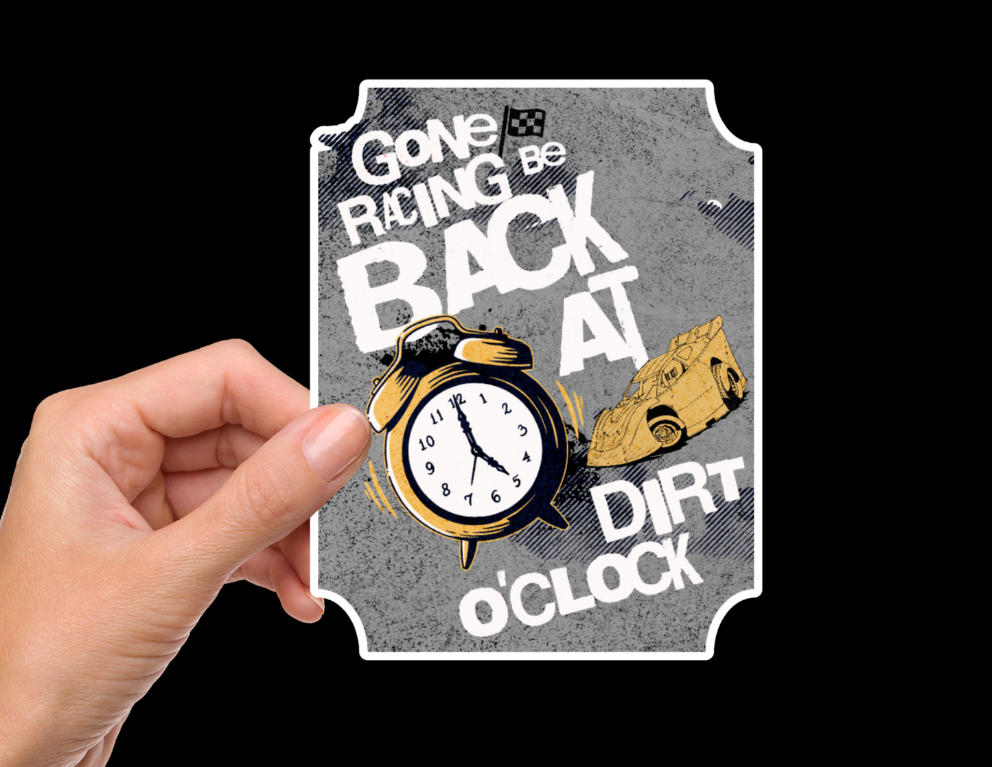 Gone Racing Late Model Bumper Sticker Decal