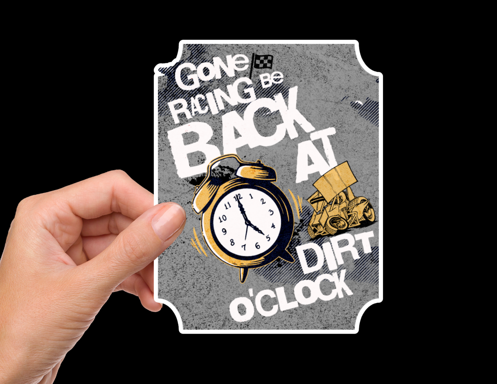 Gone Racing Sprint Car Bumper Sticker Decal