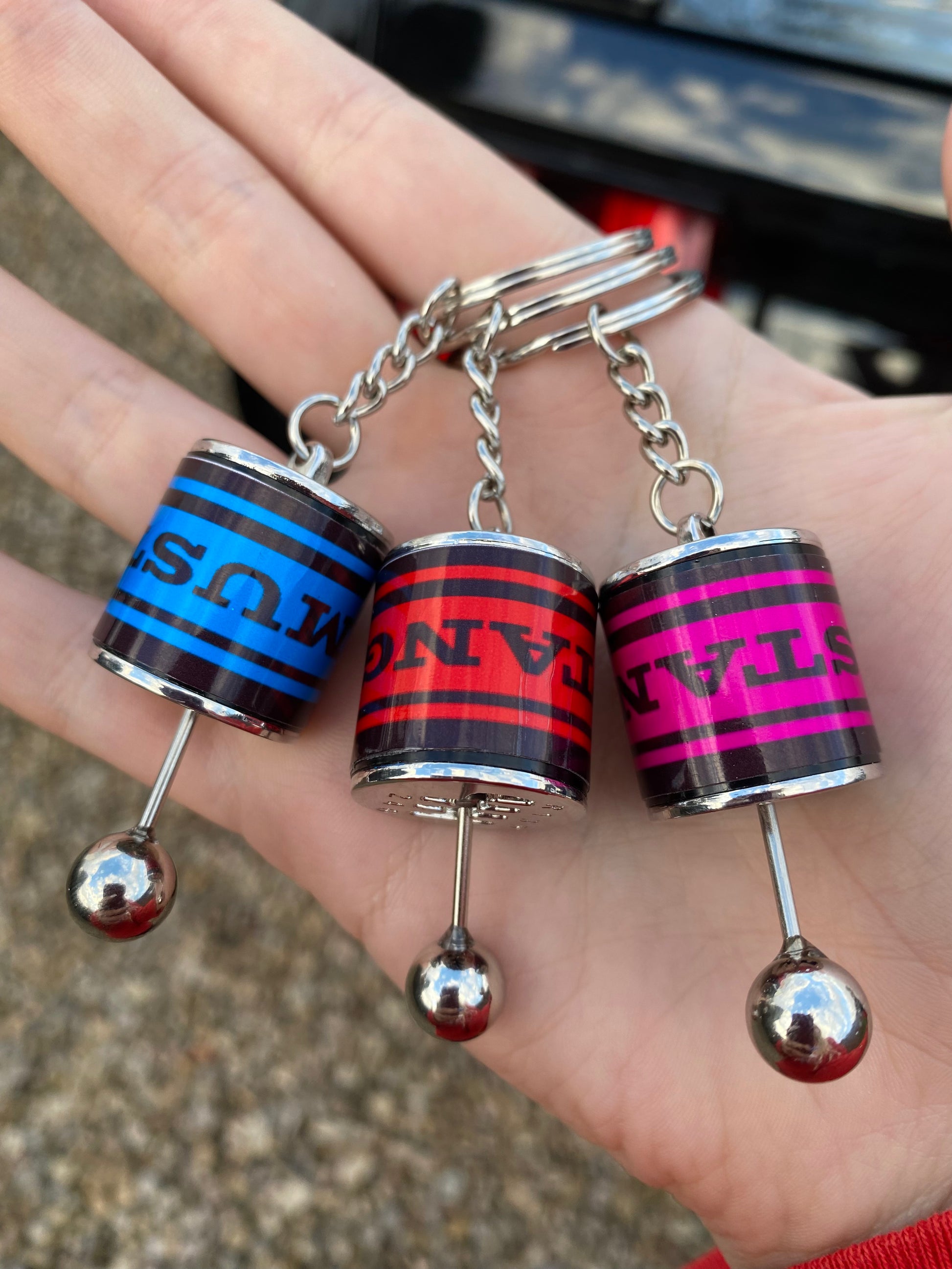 MUSTANG shifter keychain