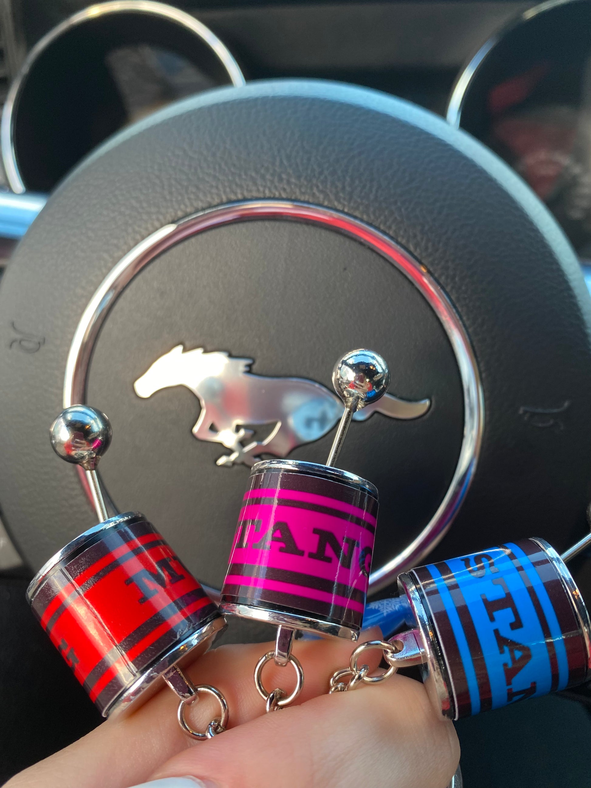 MUSTANG shifter keychains
