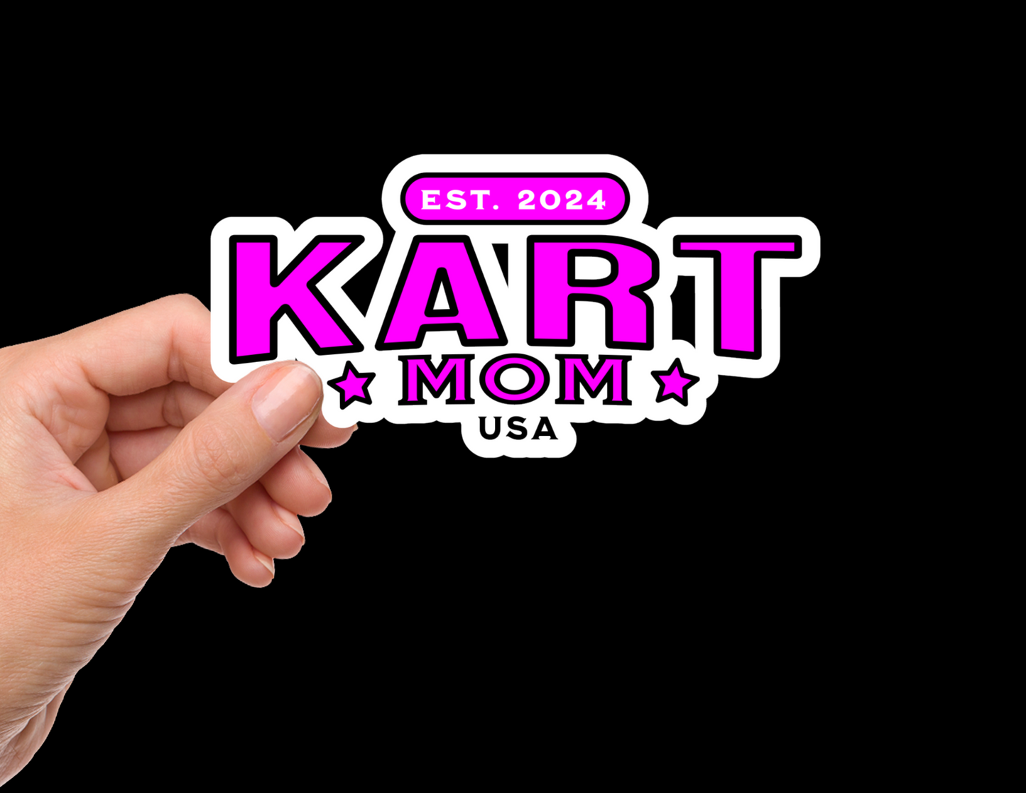 "KART MOM" Bumper Sticker Decal