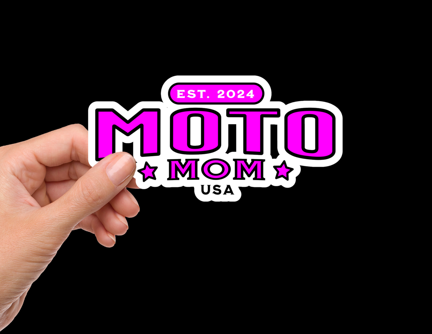 "MOTO MOM" Bumper Sticker Decal