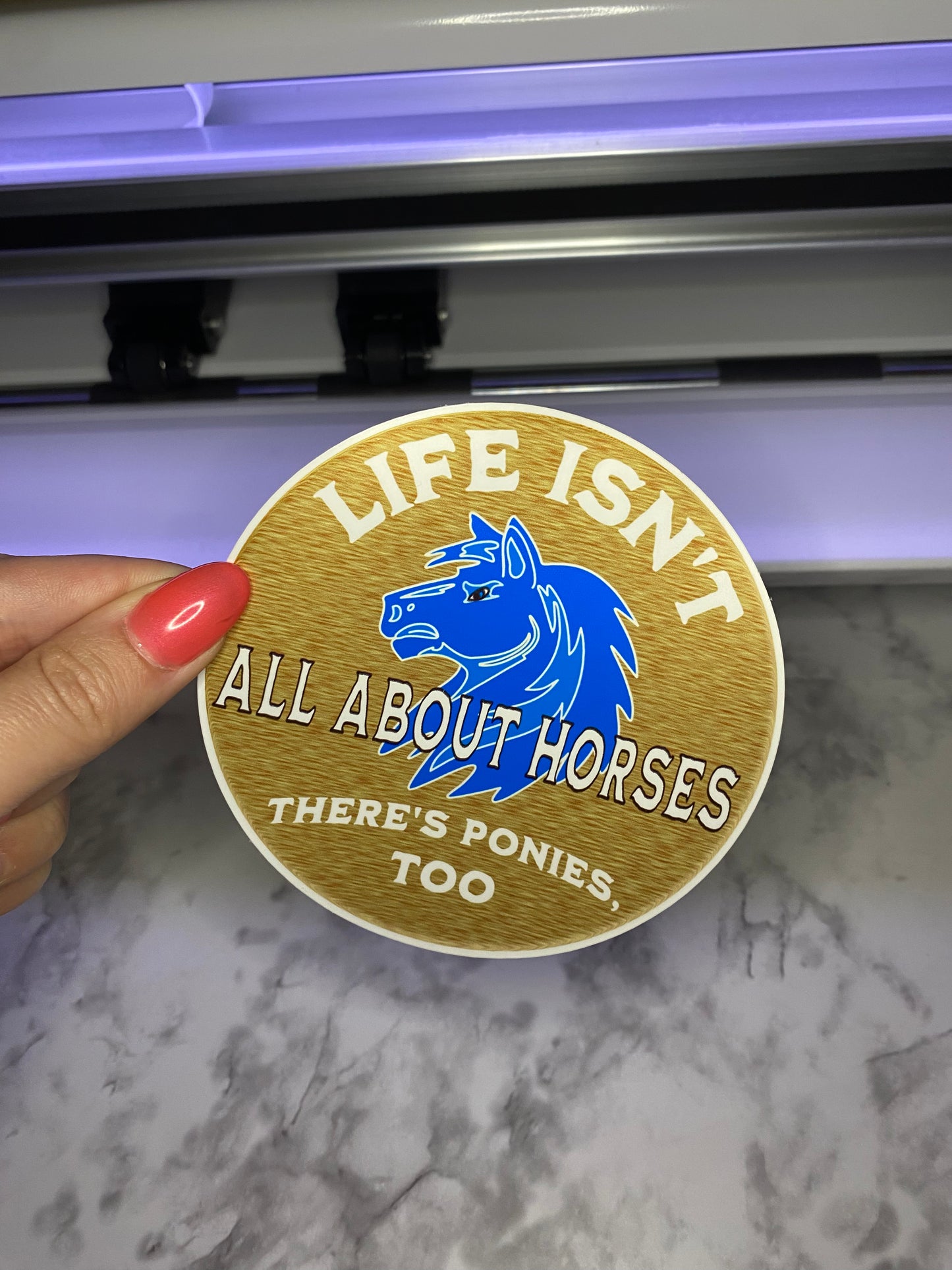 "Ponies Too" Bumper Sticker Decal