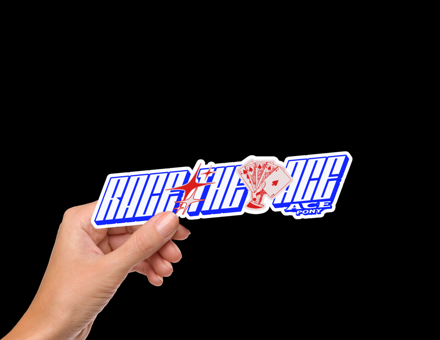 Race The Ace "Ace Pony" Bumper Sticker Decal