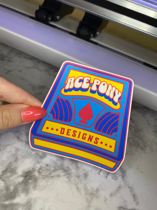 Ace Pony Designs Deck of Cards Bumper Sticker Decal