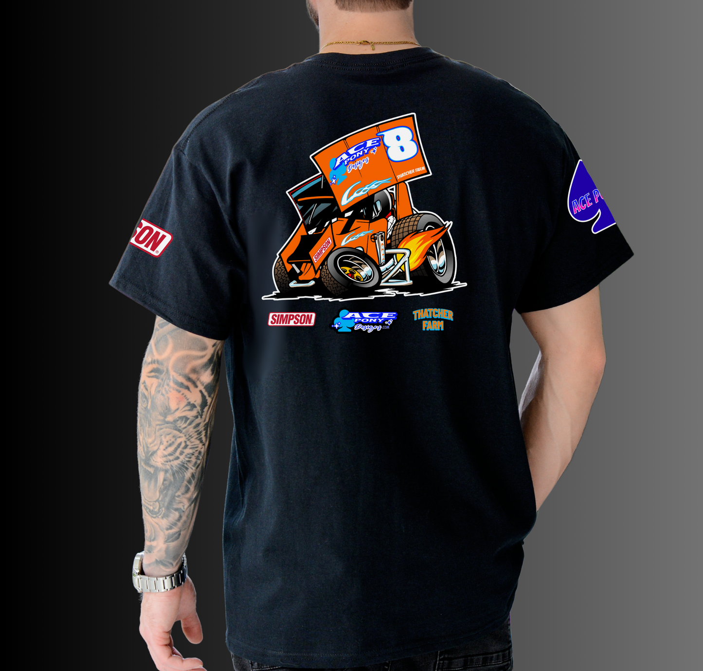 Olivia Shelbo Dirt Sprint Car 2024 T-Shirt Back