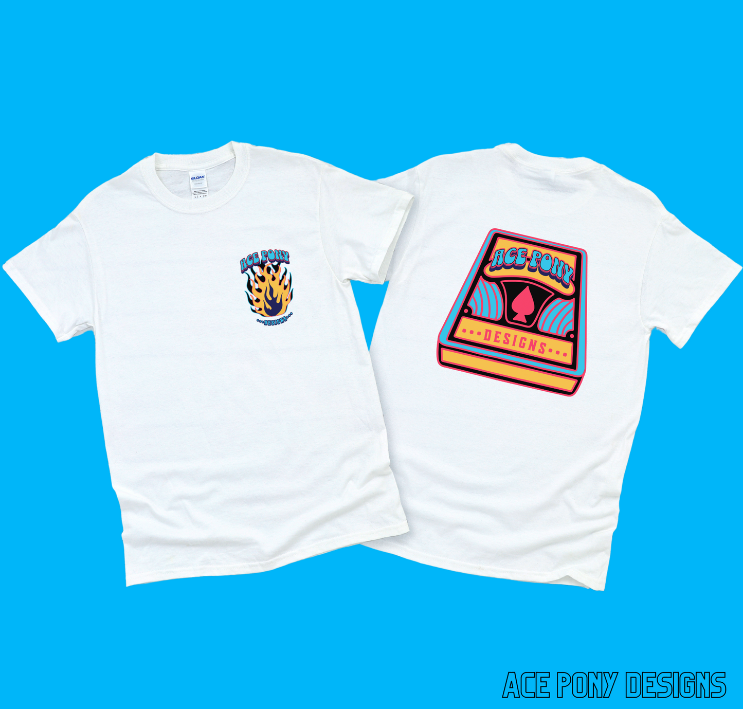 Adult Ace Pony Designs Deck Of Cards T-Shirt