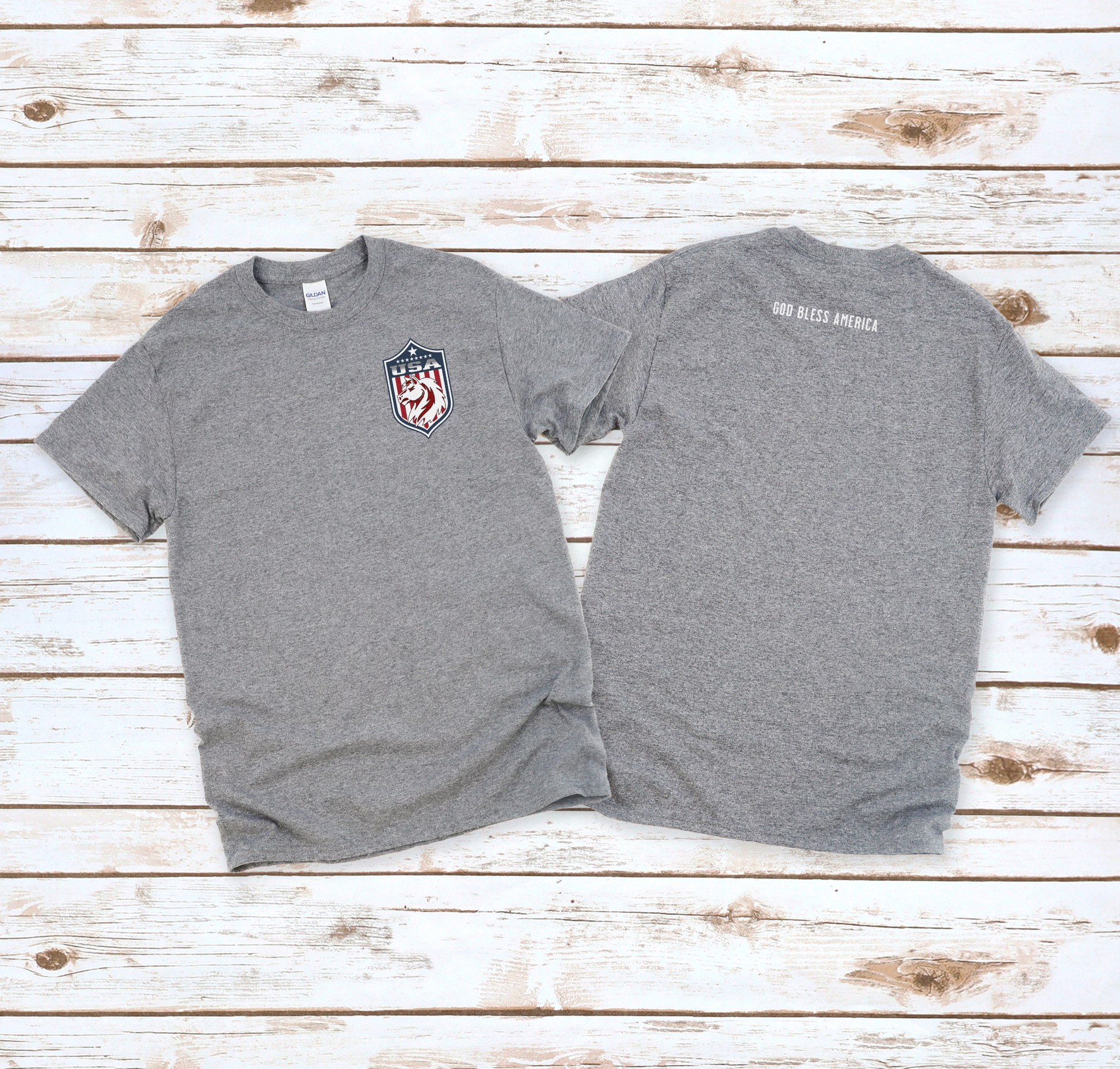 Graphite American Pony "USA" Adult T-Shirt