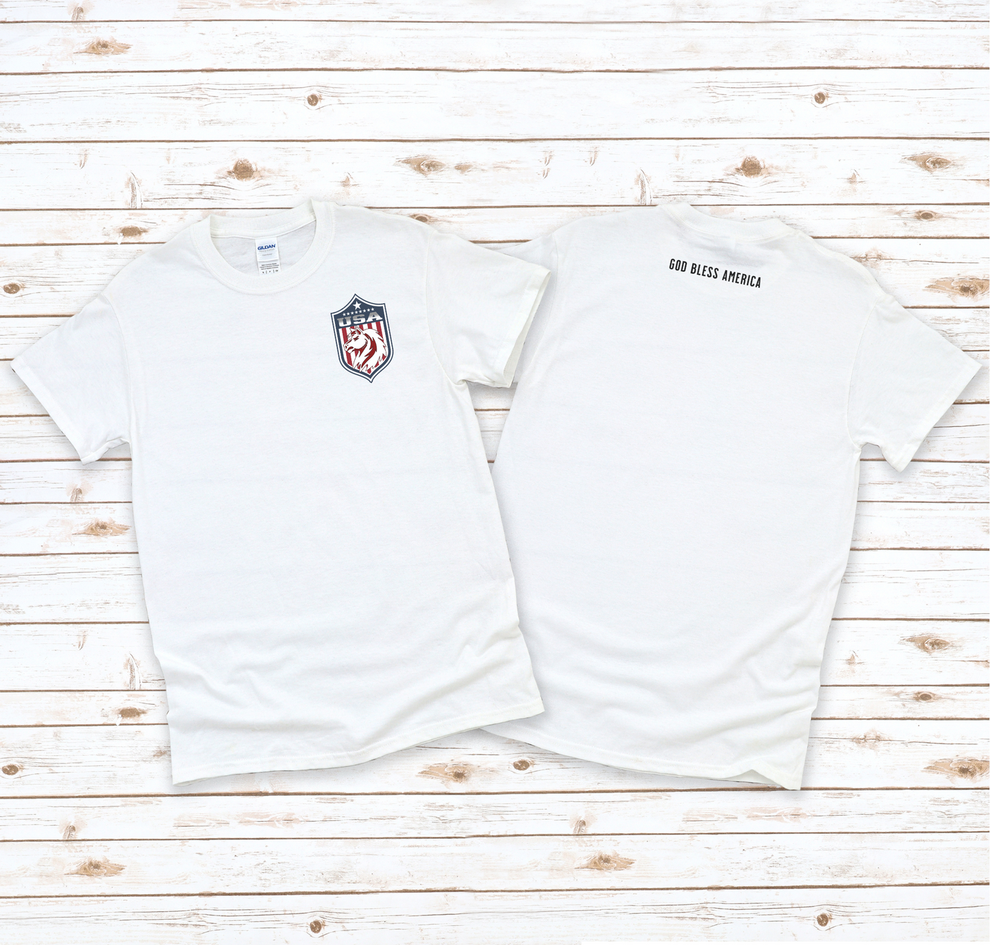 White American Pony "USA" Adult T-Shirt