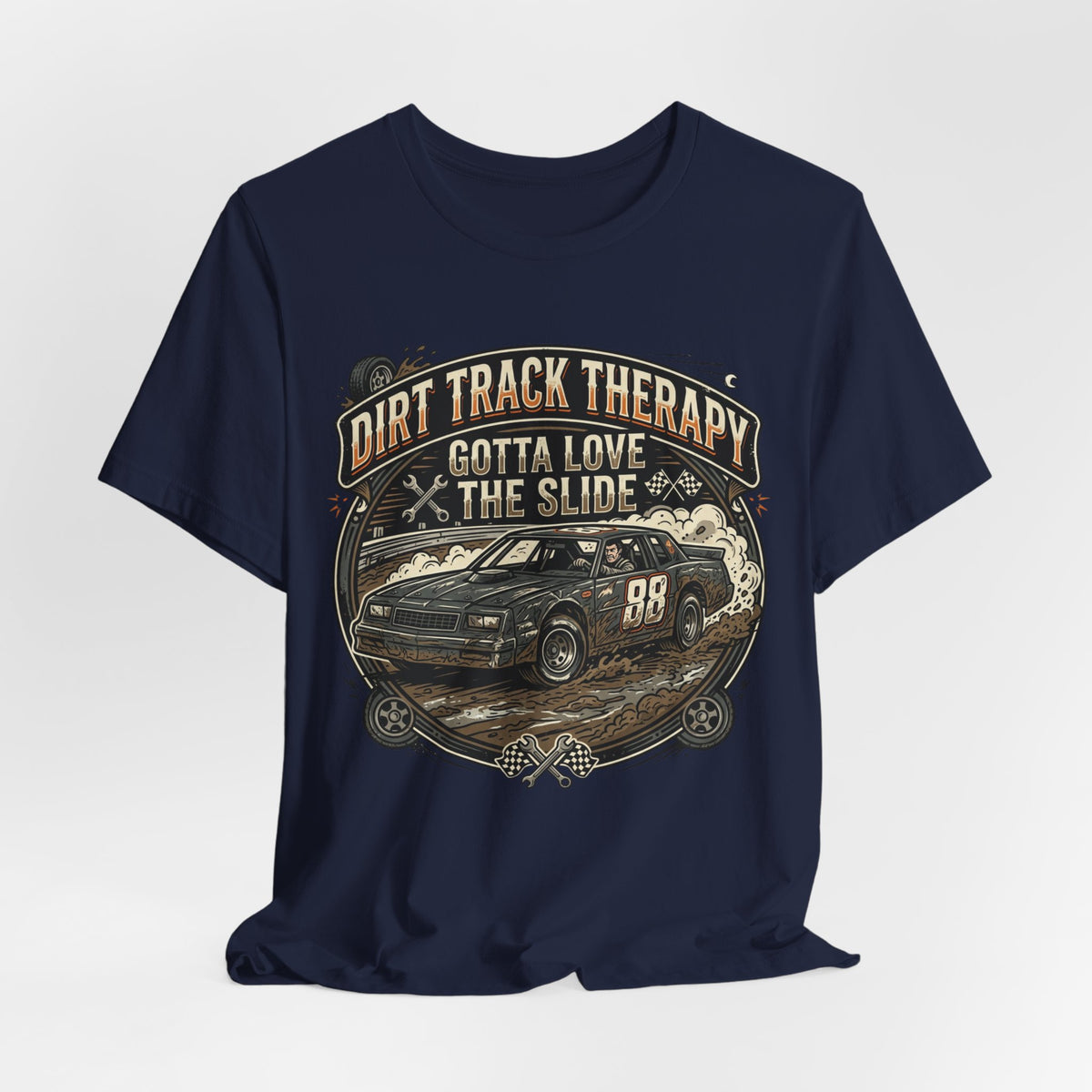 Dirt Track Therapy Tee – "Gotta Love the Slide" Racing Shirt