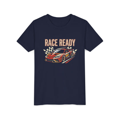 Race Ready Youth T‑Shirt — Kids Racing Car Graphic Tee