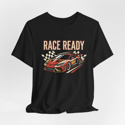 Race Ready Sports Car T-Shirt — Retro Racing Graphic Tee