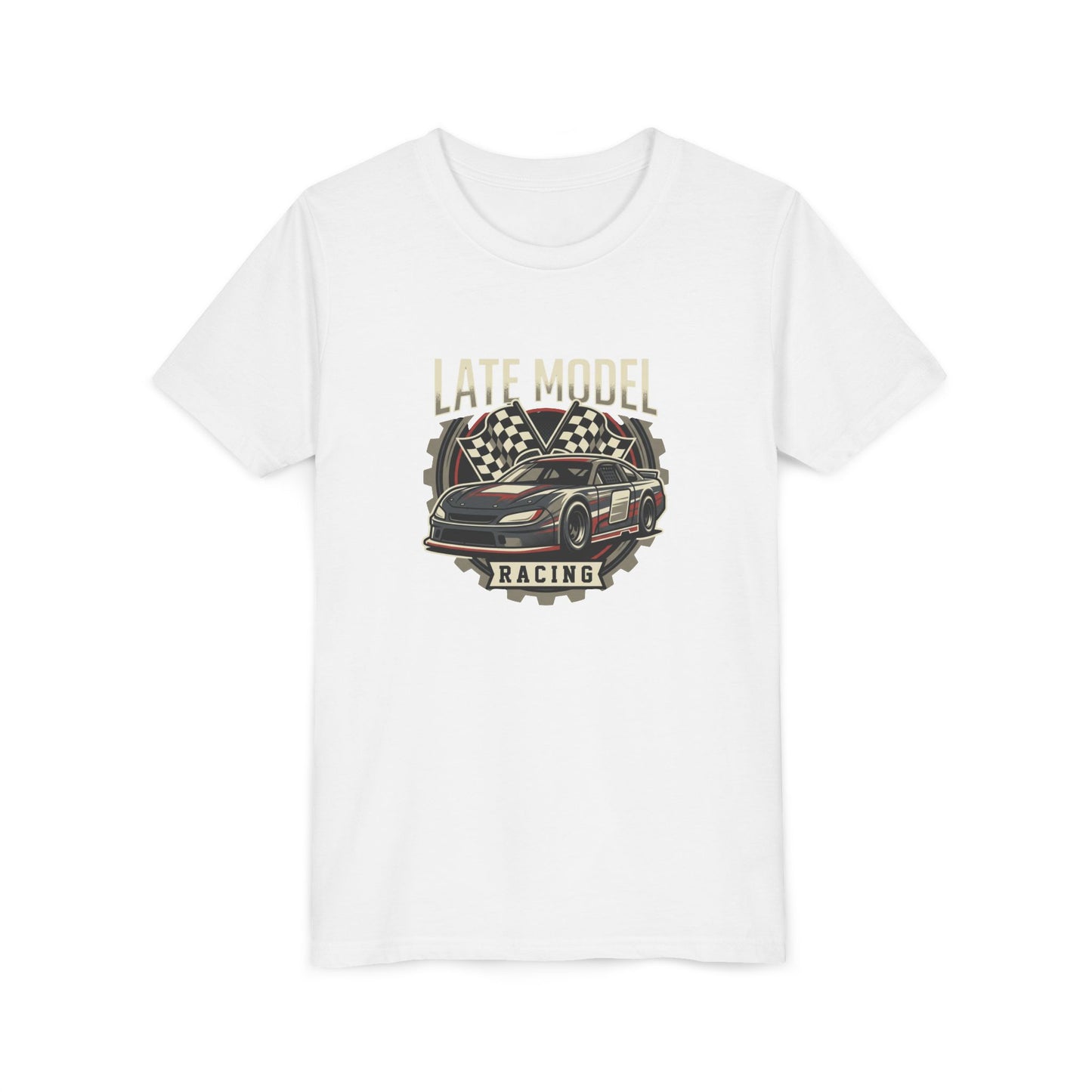 Youth Racing Tee — "Late Model Racing" Car Graphic