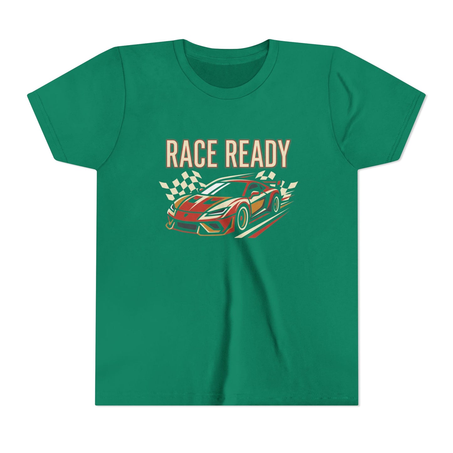 Race Ready Youth T‑Shirt — Kids Racing Car Graphic Tee