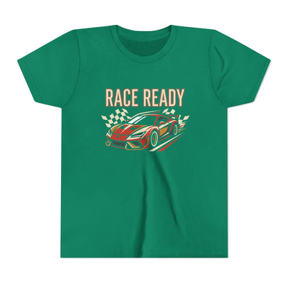 Race Ready Youth T‑Shirt — Kids Racing Car Graphic Tee