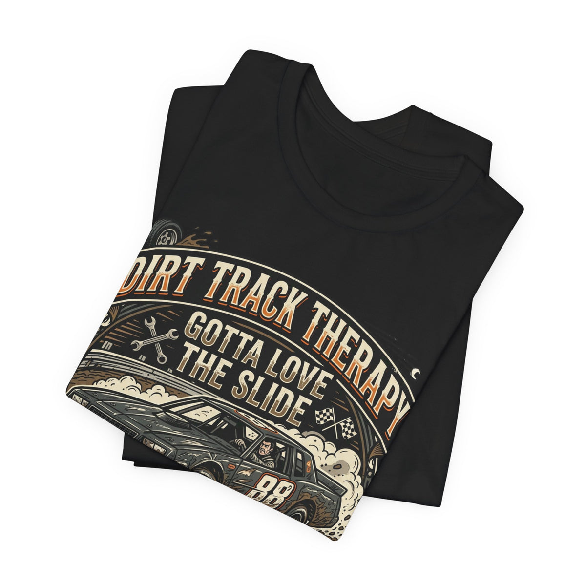 Dirt Track Therapy Tee – "Gotta Love the Slide" Racing Shirt