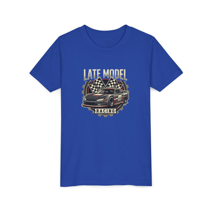 Youth Racing Tee — "Late Model Racing" Car Graphic