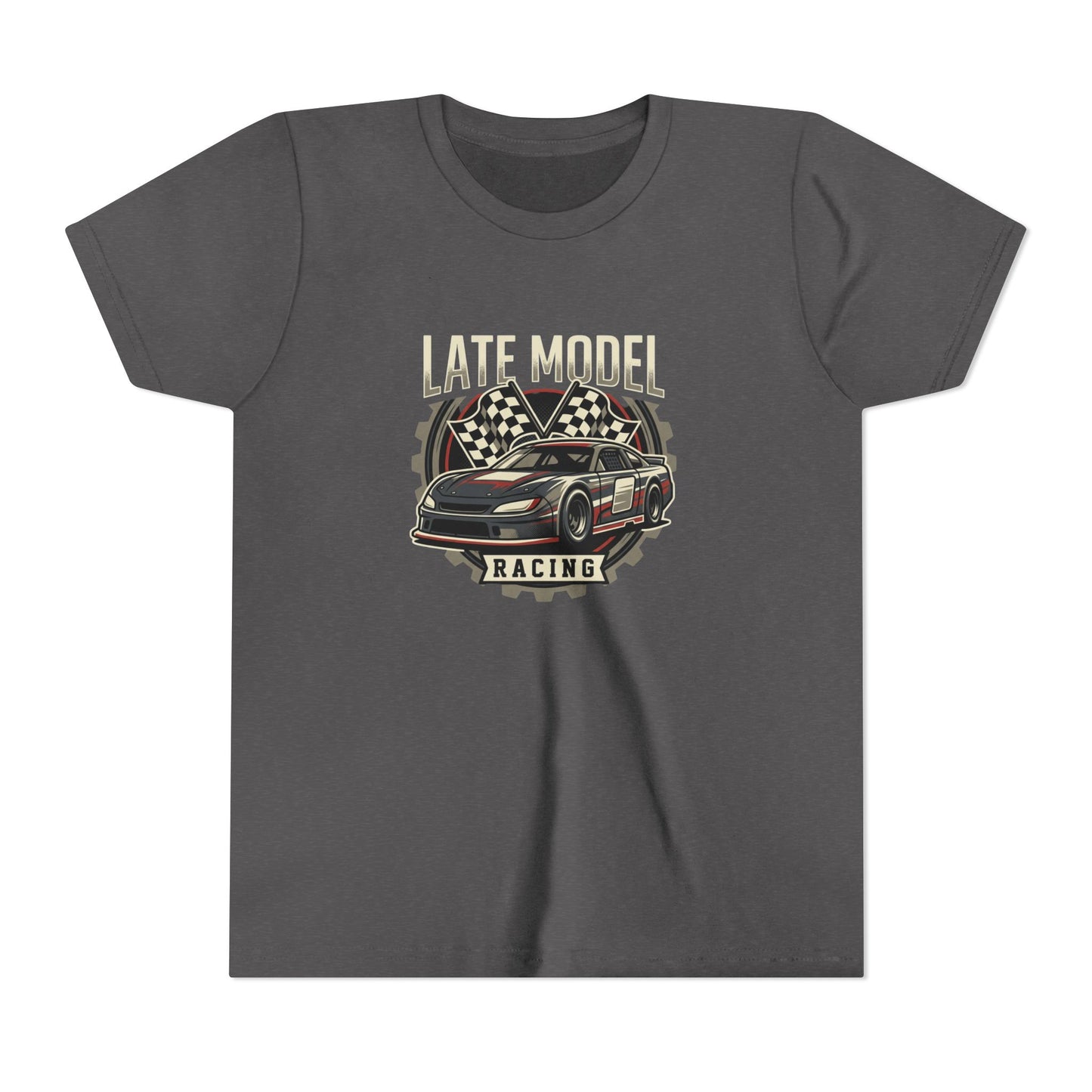 Youth Racing Tee — "Late Model Racing" Car Graphic