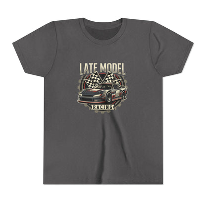 Youth Racing Tee — "Late Model Racing" Car Graphic