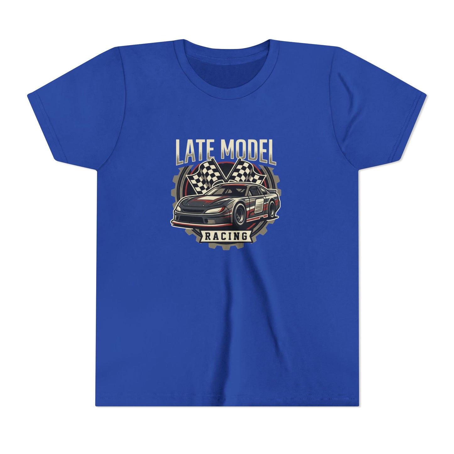 Youth Racing Tee — "Late Model Racing" Car Graphic