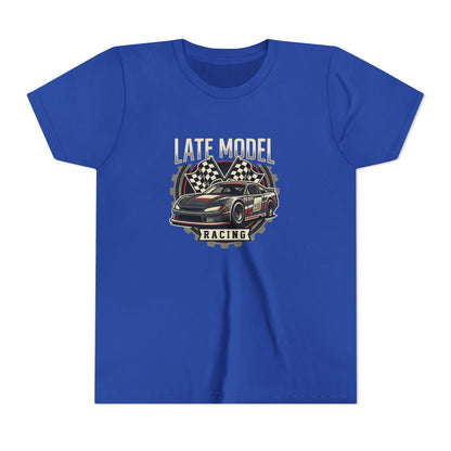 Youth Racing Tee — "Late Model Racing" Car Graphic
