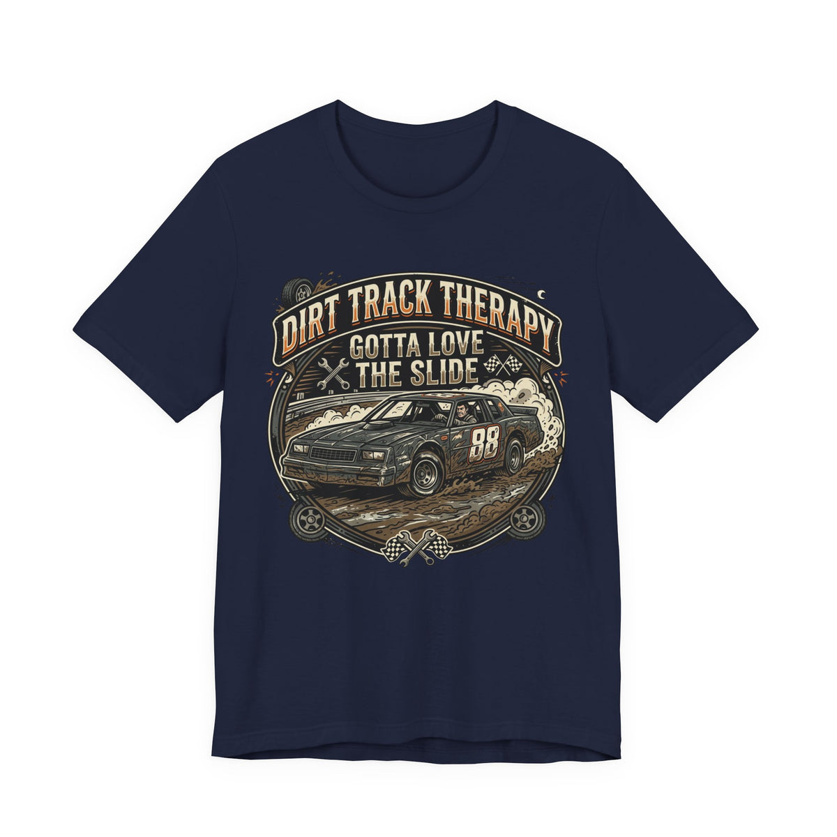 Dirt Track Therapy Tee – "Gotta Love the Slide" Racing Shirt