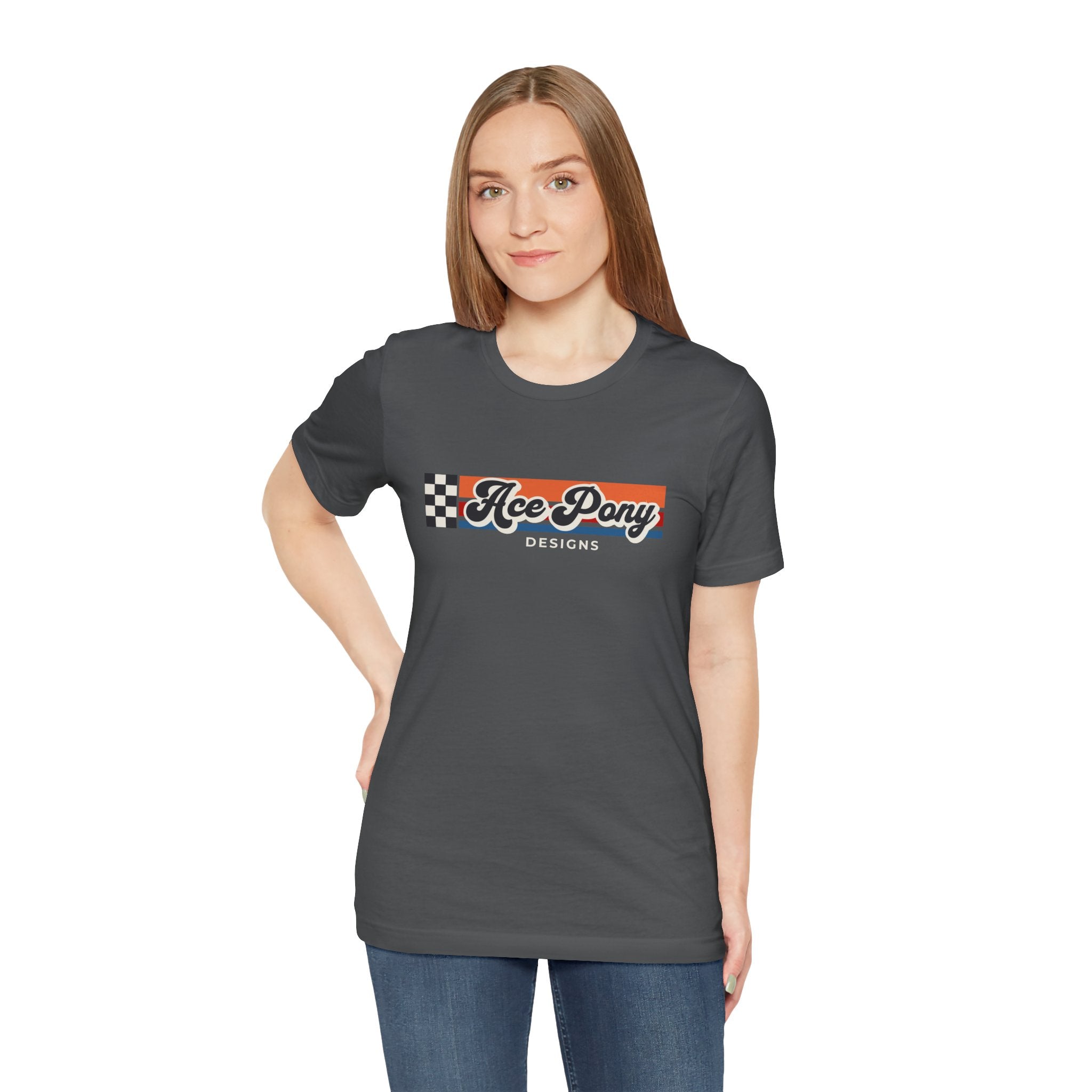 Ace Pony Racing Tee — Vintage Checkered Retro Graphic T-Shirt