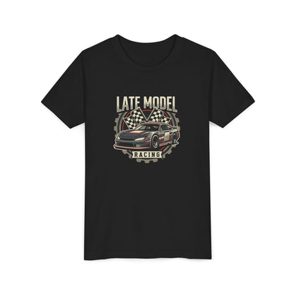 Youth Racing Tee — "Late Model Racing" Car Graphic