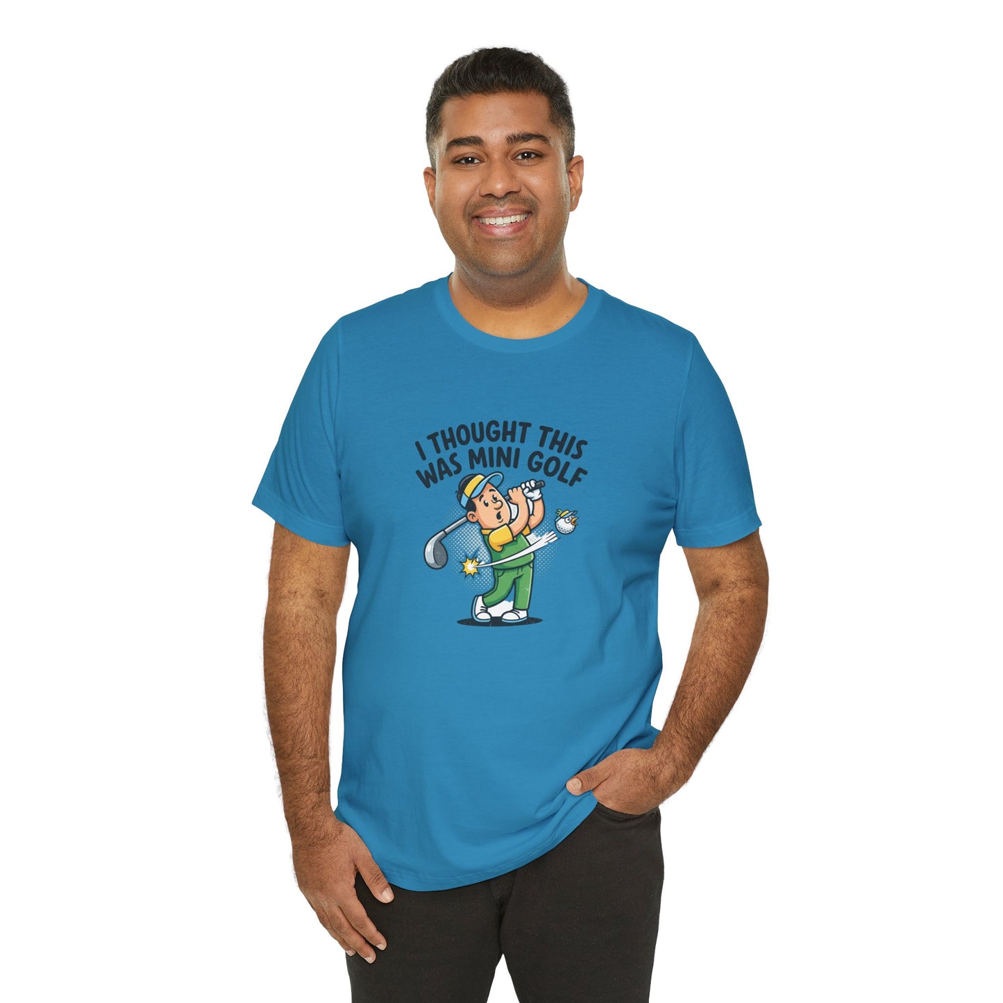 Funny Golf T-Shirt — "I Thought This Was Mini Golf" Retro Golfer Tee