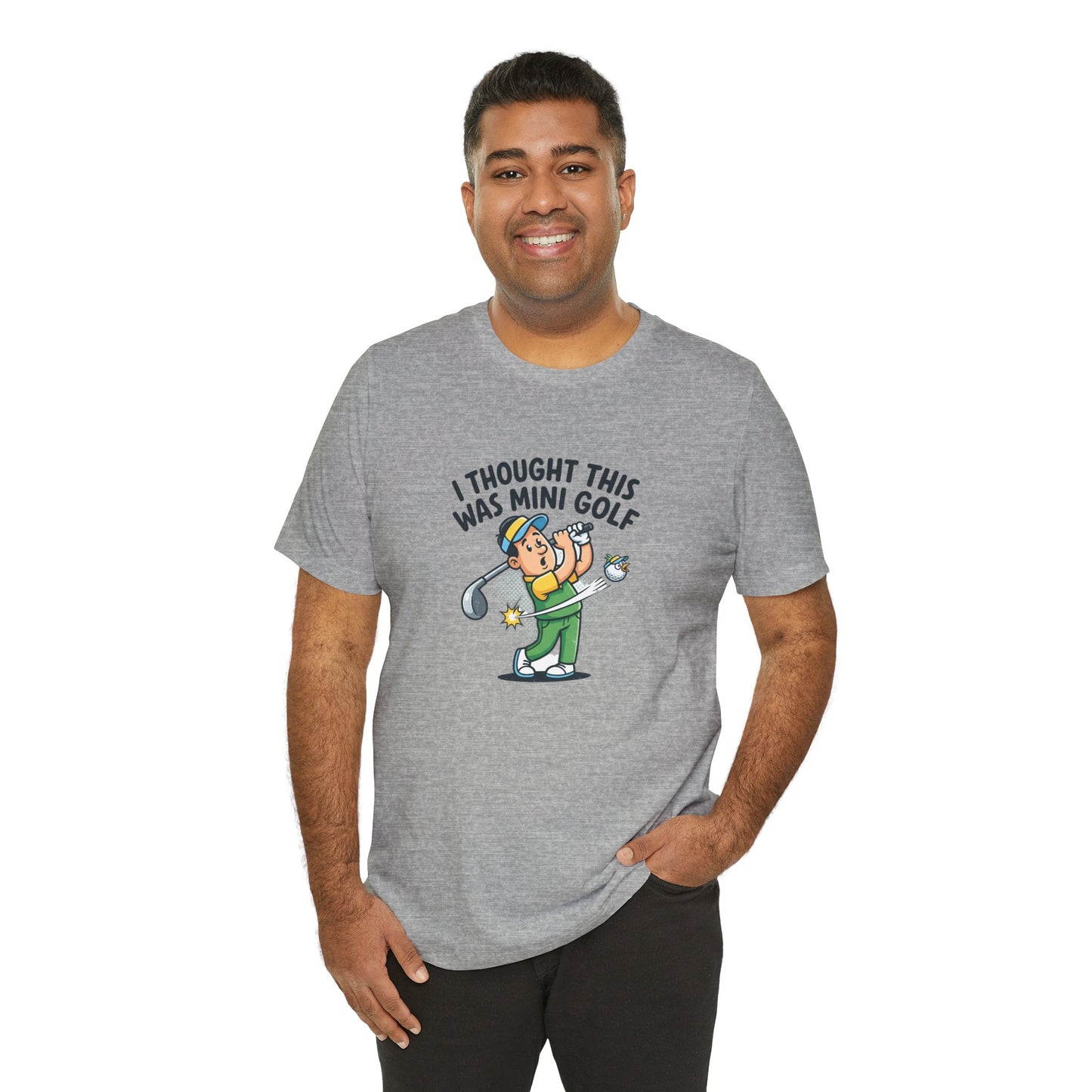 Funny Golf T-Shirt — "I Thought This Was Mini Golf" Retro Golfer Tee