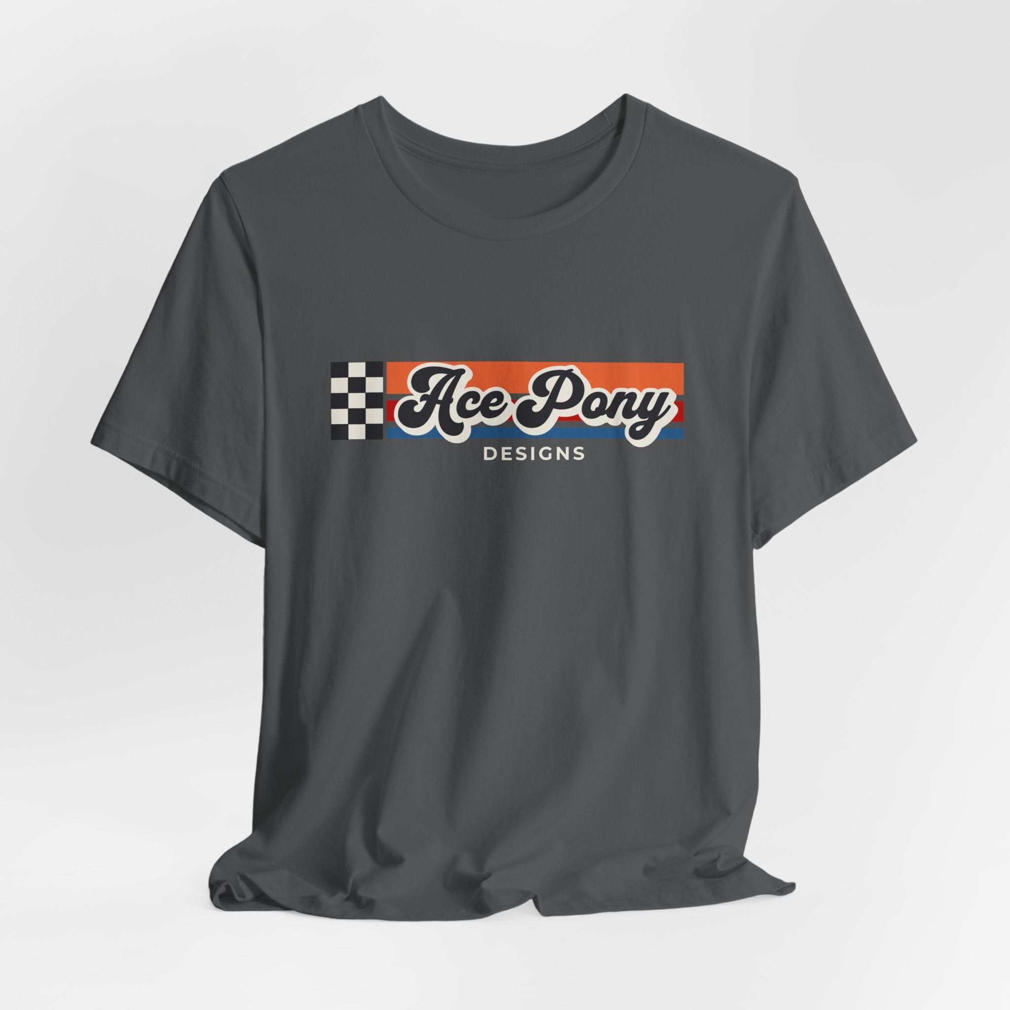 Ace Pony Racing Tee — Vintage Checkered Retro Graphic T-Shirt