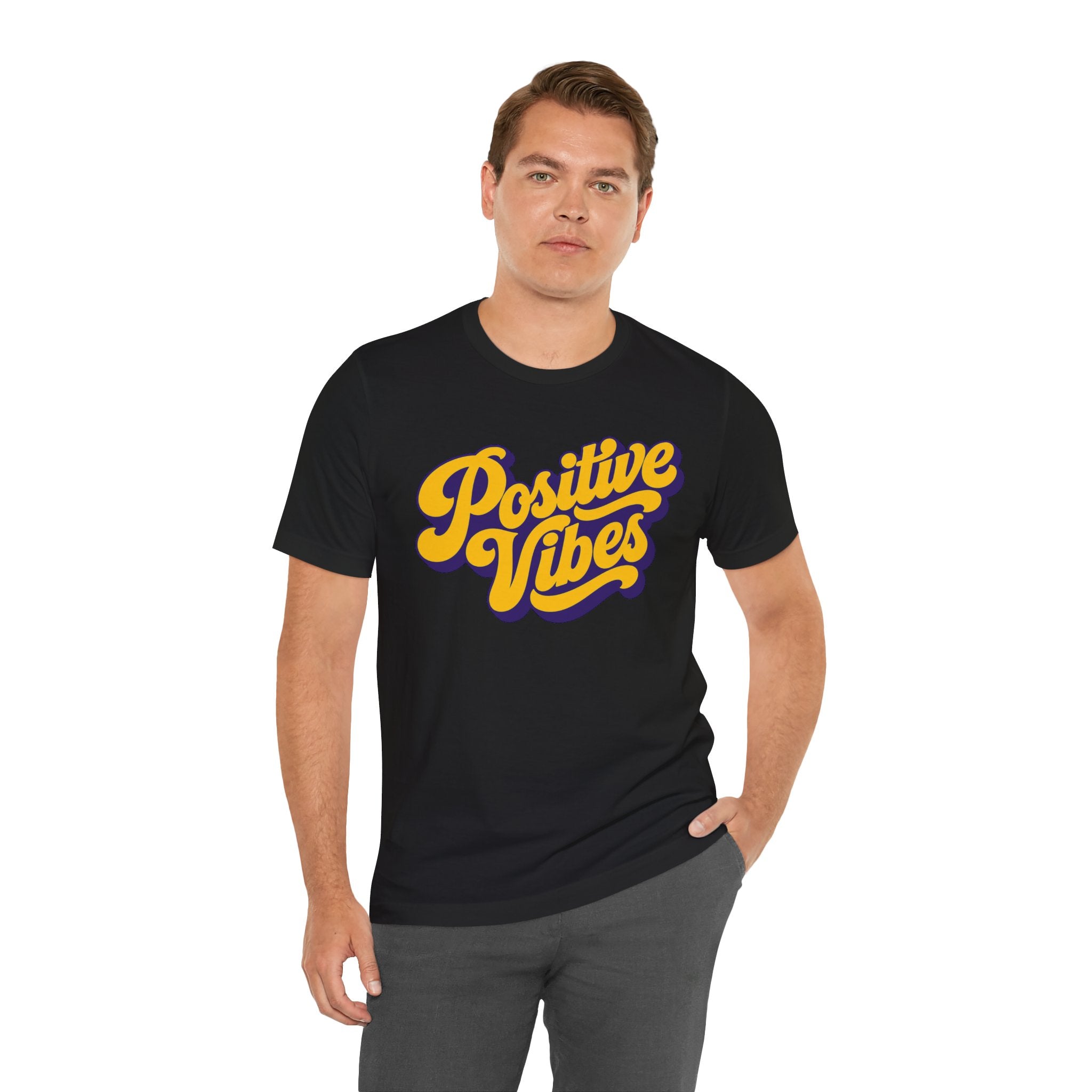 Positive Vibes T-Shirt — Retro Script Tee